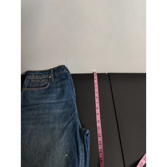 Free People We the Free Raw Hem Paint Splatter Boyfriend Fit Jeans NWOT size 29 - Picture 8 of 9